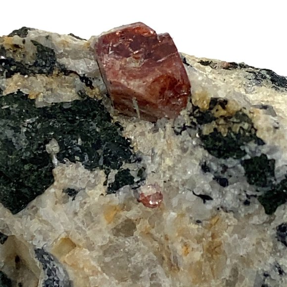 Red Zircon Crystal on Matrix 47.83g - Picture 1 of 10